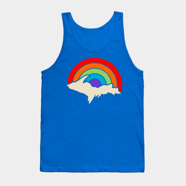 Rainbow Upper Peninsula Tank Top by Bruce Brotherton